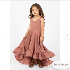 Mia Joy Syd Dress in Rose Taupe size 14 ruffle dress